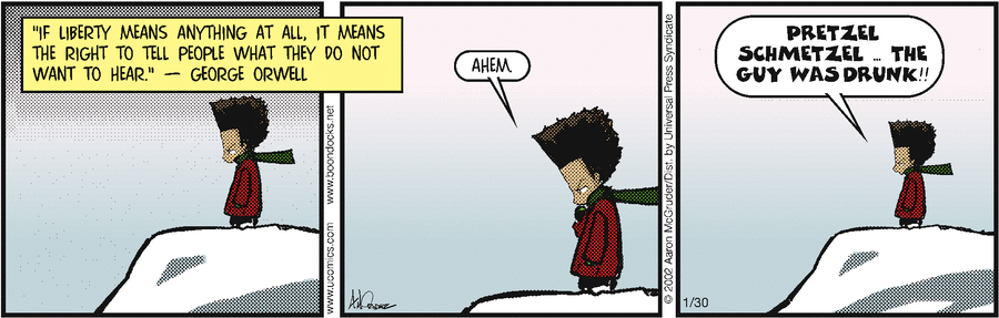 The Boondocks Comic Strip for January 30, 2002 