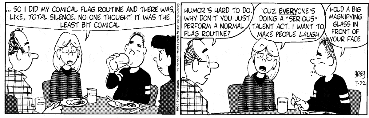 Luann Comic Strip for March 22, 2000 