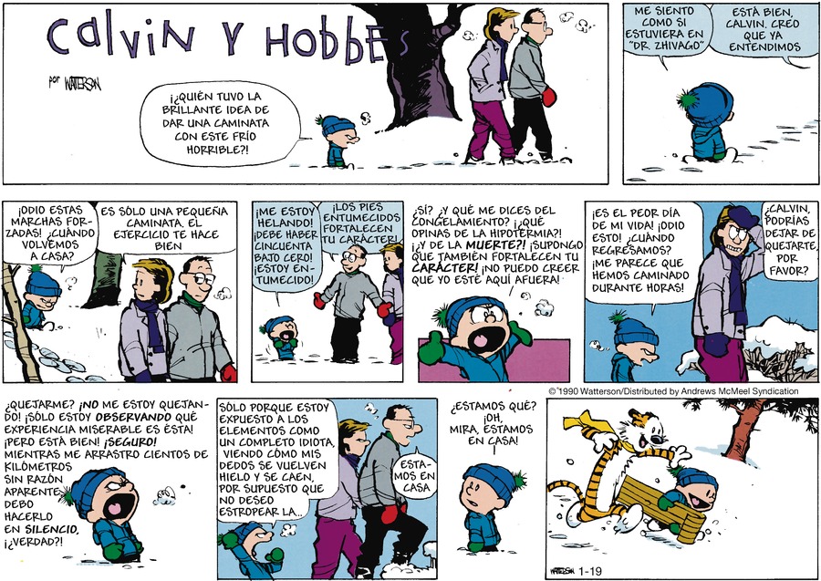 Calvin and Hobbes en Español by Bill Watterson for January