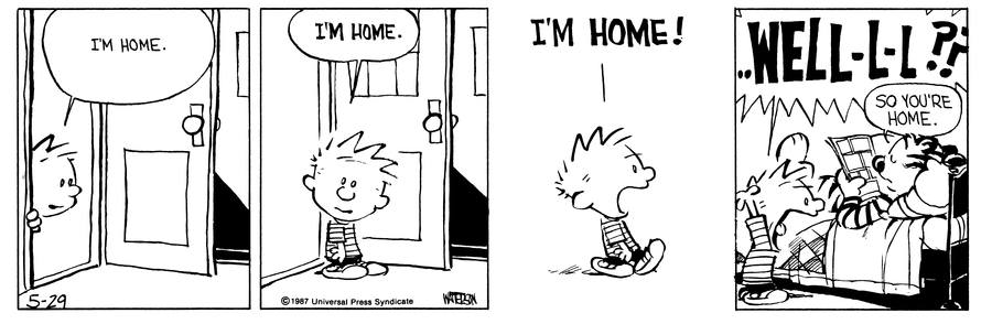 Calvin and Hobbes Comic Strip for May 29, 1987 