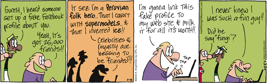 The Knight Life Comic Strip for July 18, 2009 