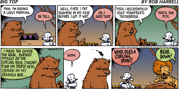 Big Top Comic Strip for January 04, 2004 