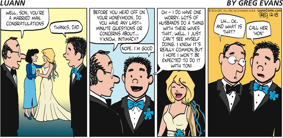 Luann Comic Strip for December 18, 2016 
