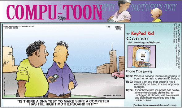Compu-toon Comic Strip for May 10, 2009 