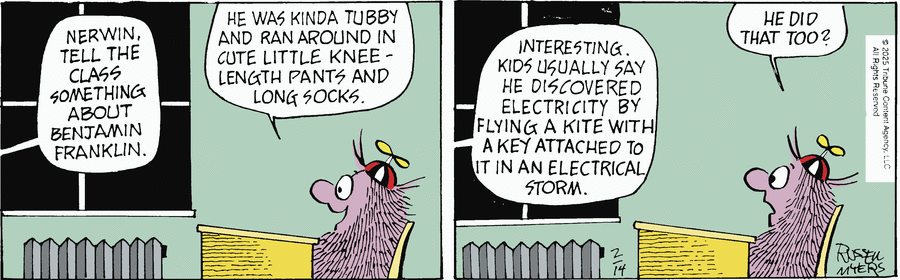 Broom Hilda Comic Strip for February 14, 2025 