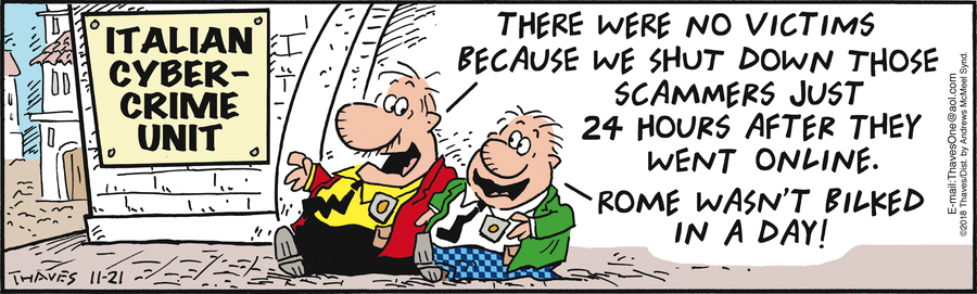Frank and Ernest Comic Strip for November 21, 2018 