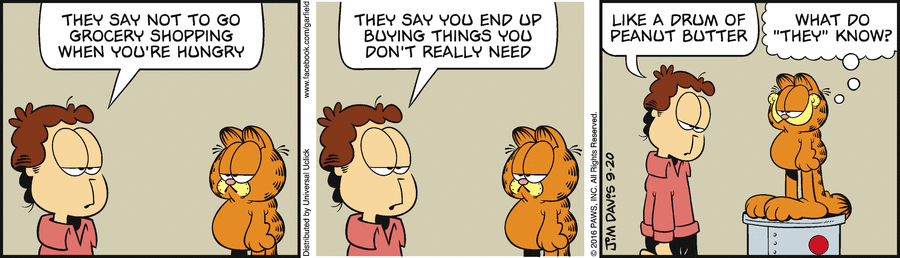 Garfield Comic Strip for September 20, 2016 