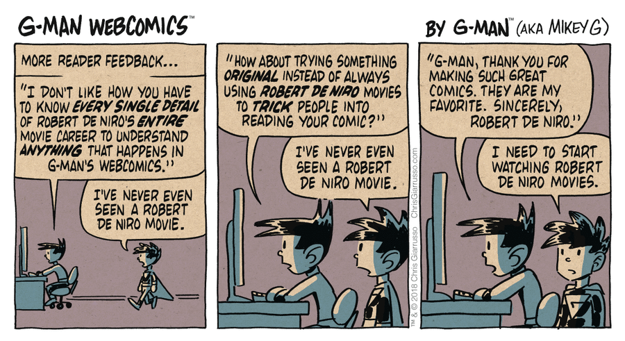 G-Man Webcomics Comic Strip for May 28, 2018 
