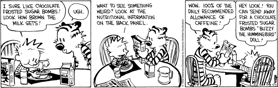 Calvin and Hobbes Comic Strip for April 04, 2024 