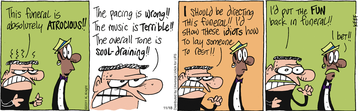 The Knight Life Comic Strip for November 18, 2011 