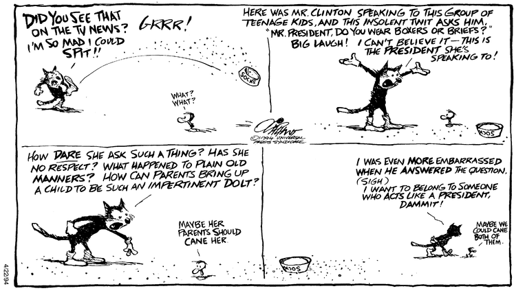 Pat Oliphant Comic Strip for April 22, 1994 