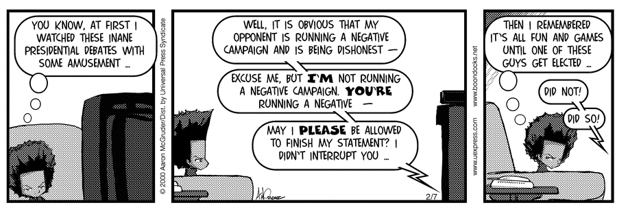 The Boondocks Comic Strip for February 07, 2000 