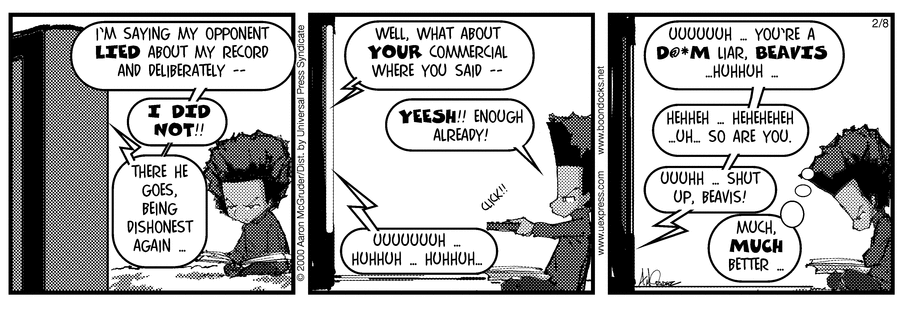 The Boondocks Comic Strip for February 08, 2000 