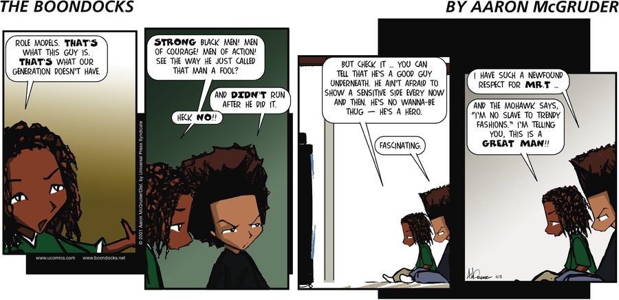 The Boondocks Comic Strip for April 08, 2001 