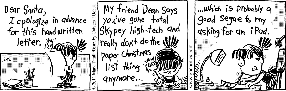 Heart of the City Comic Strip for December 12, 2011 