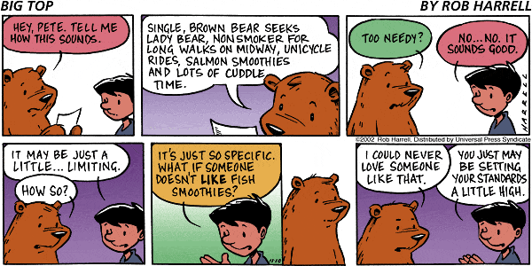 Big Top Comic Strip for November 10, 2002 