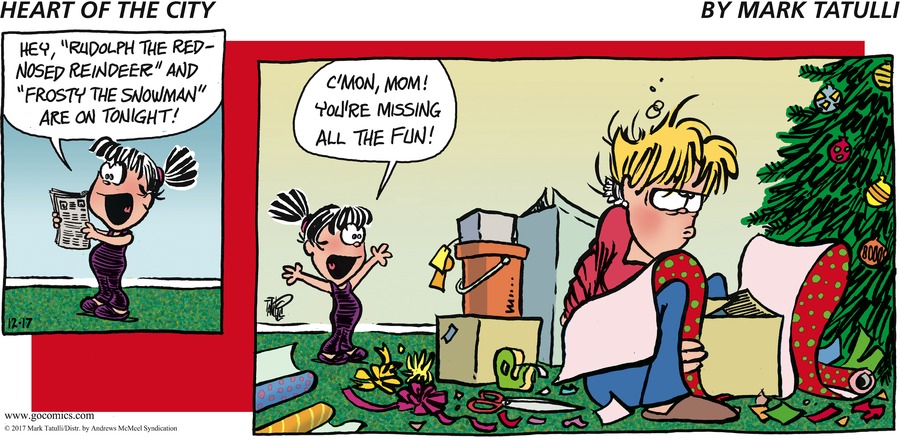 Heart of the City Comic Strip for December 17, 2017 