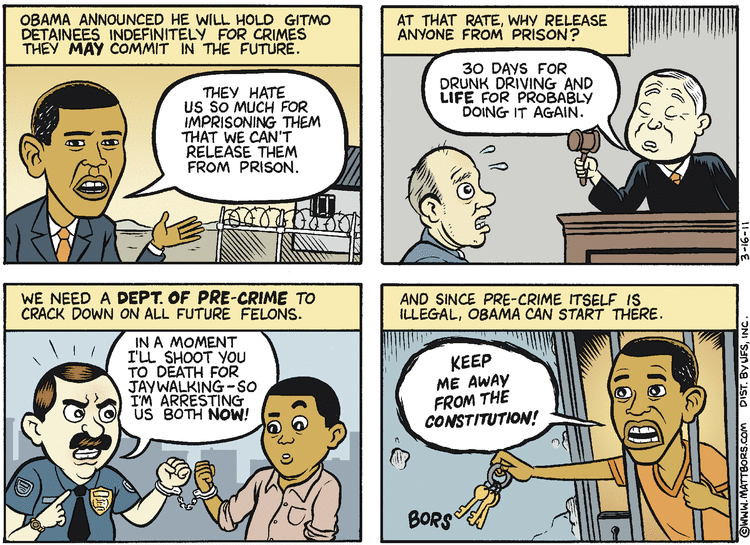Matt Bors Comic Strip for March 16, 2011 