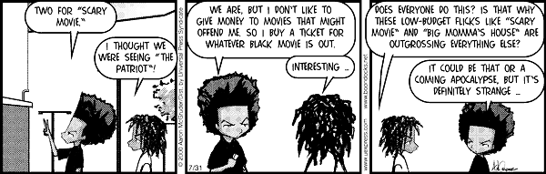 The Boondocks Comic Strip for March 03, 2008 