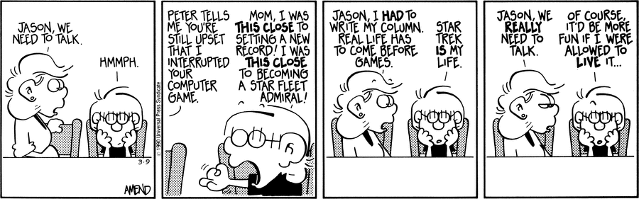 FoxTrot Comic Strip for March 09, 1990 