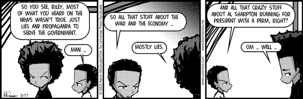 The Boondocks Comic Strip for December 18, 2010 
