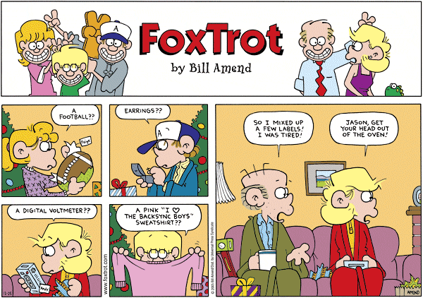 FoxTrot Comic Strip for December 25, 2005 