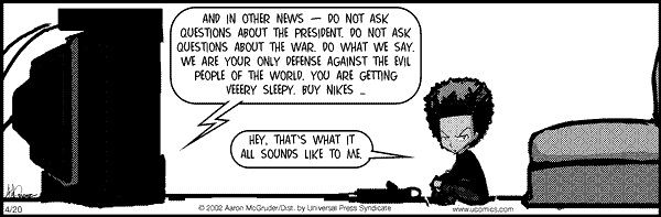 The Boondocks Comic Strip for November 22, 2011 