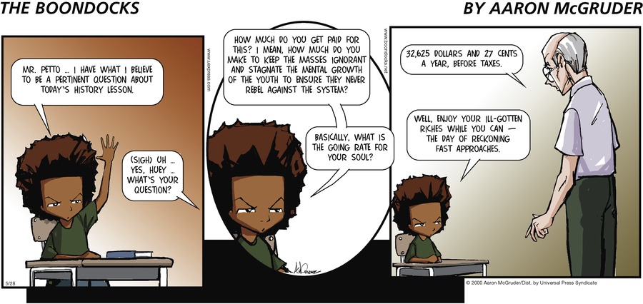 The Boondocks Comic Strip for May 28, 2000 