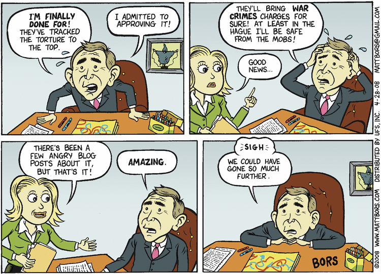 Matt Bors Comic Strip for April 28, 2008 