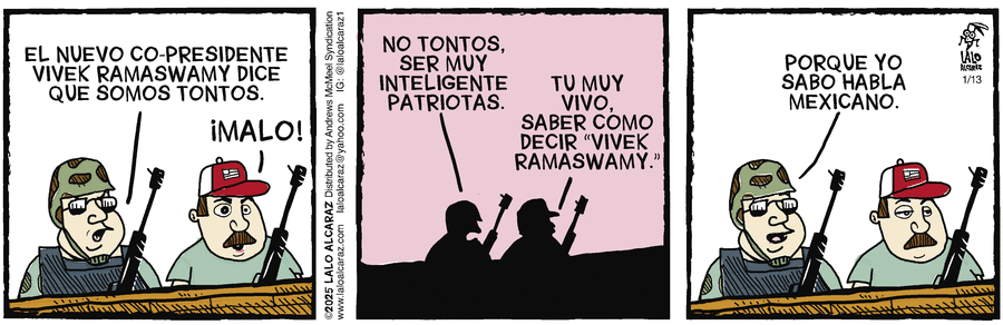 La Cucaracha en Español Comic Strip for January 13, 2025 